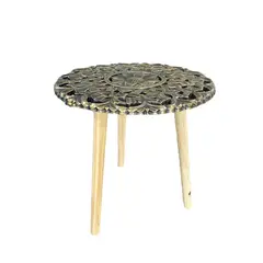 GENERICO - Mesa Lateral Mesa De Centro Decoración Metalizada 50cm