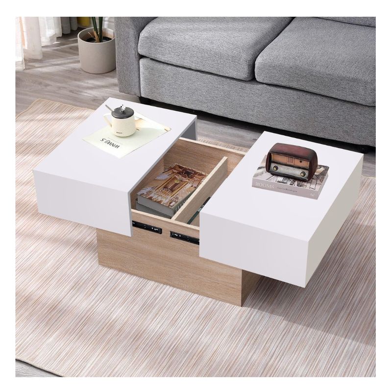 HOMER DESIGN - Mesa De Centro Extendible Para Living 90x60x40cm Homer design