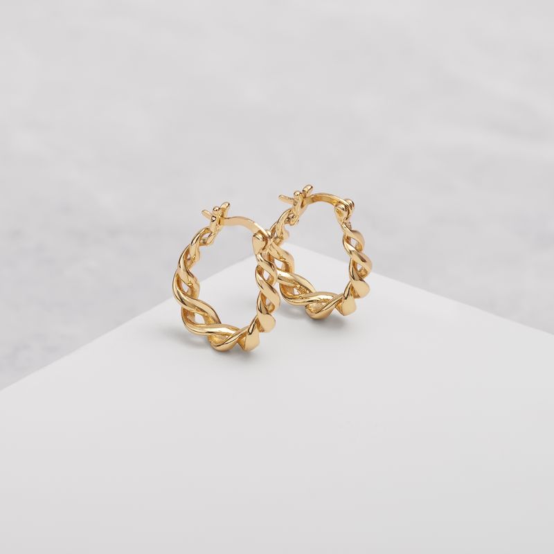 BY LAS CAYETANAS - Aros Argollas CIRSE bañadas en Oro 18k