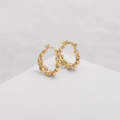 BY LAS CAYETANAS - Aros Argollas CIRSE bañadas en Oro 18k