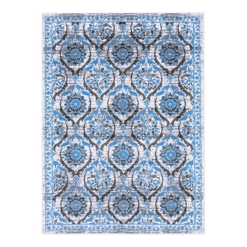 MROTTO - ALFODIA Alfombra Celeste  Antideslizante 120x180 cm Con Goma