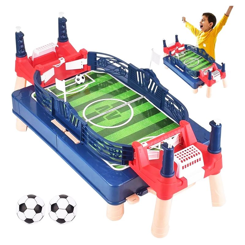 GENERICO - Juego Mesa Futbol Cancha Portatil Balon Niños Lonchera Taca