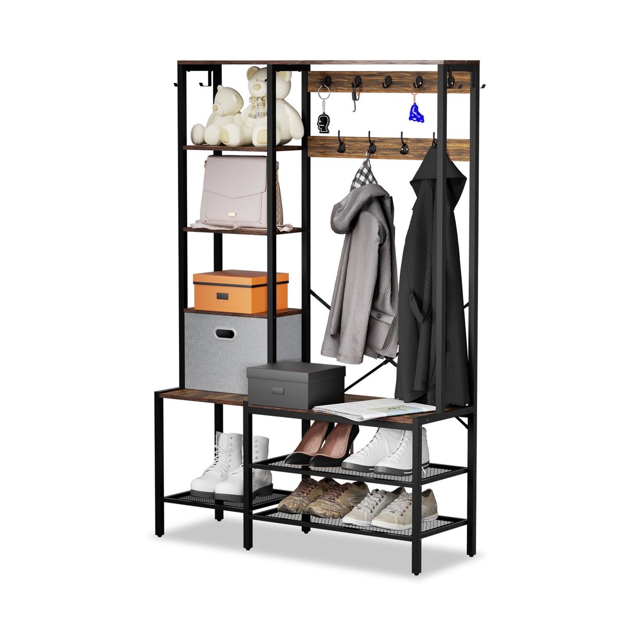 HALMAN - Perchero de entrada de estilo industrial