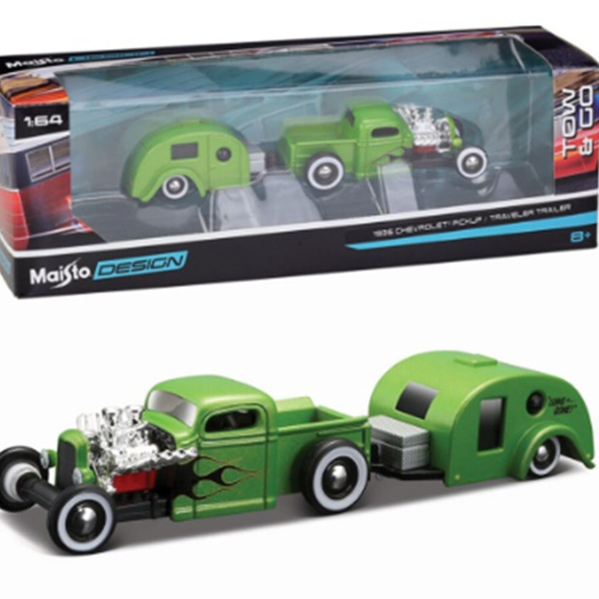 MAISTO - Auto Maisto 1936 Chevrolet Pick Up / Auto Mas Remolque 1:64