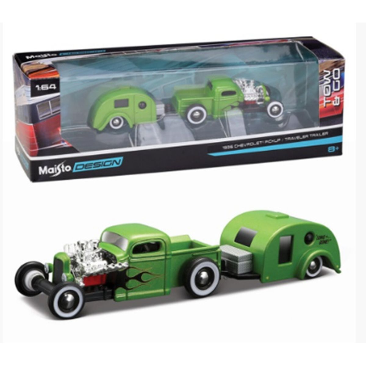 MAISTO - Auto Maisto 1936 Chevrolet Pick Up / Auto Mas Remolque 1:64