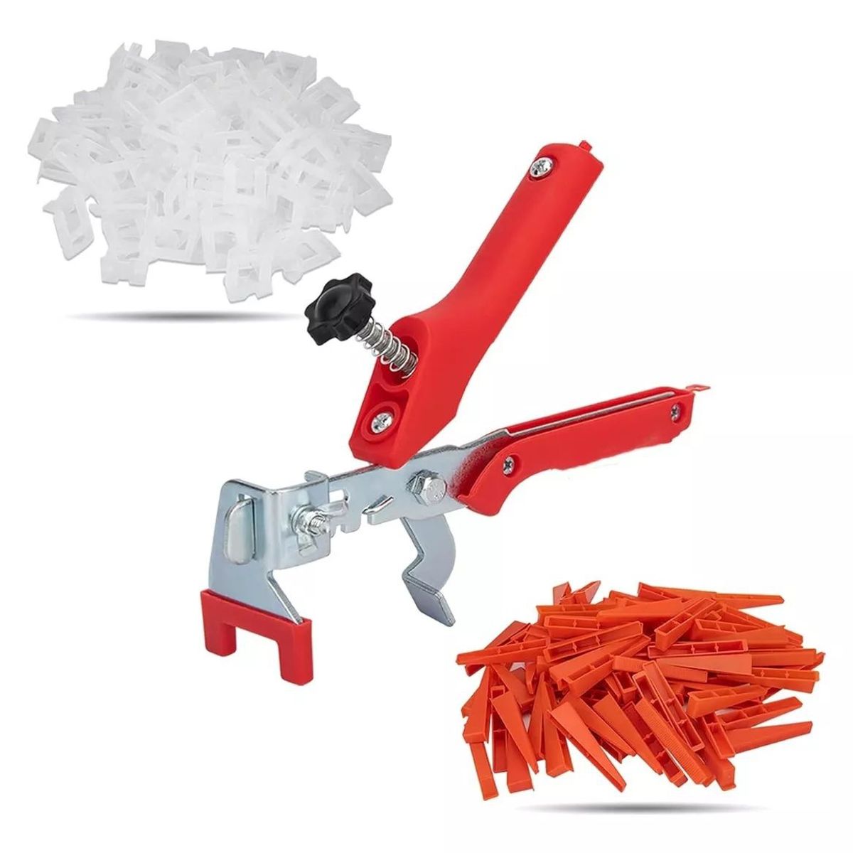 KUANGYE - Kit Nivelador Cerámicos / 100 Cuñas + 300 Clips 2mm + Alicat