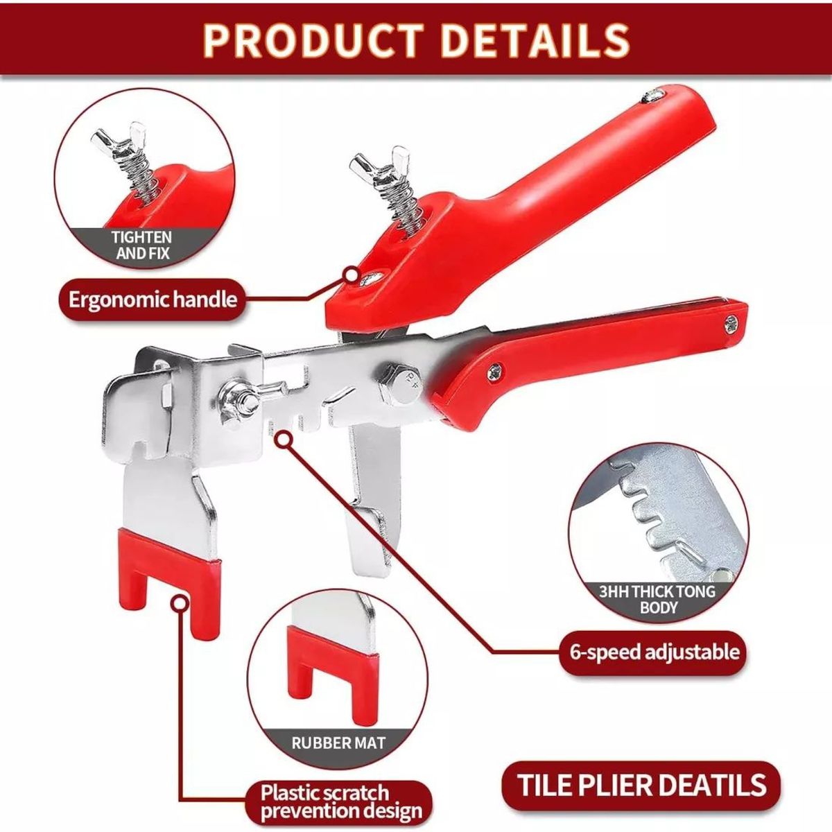 KUANGYE - Kit Nivelador Cerámicos / 100 Cuñas + 300 Clips 2mm + Alicat