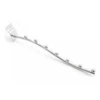 Pack 10 Ganchos Panel Ranurado Perlado 25 Cm