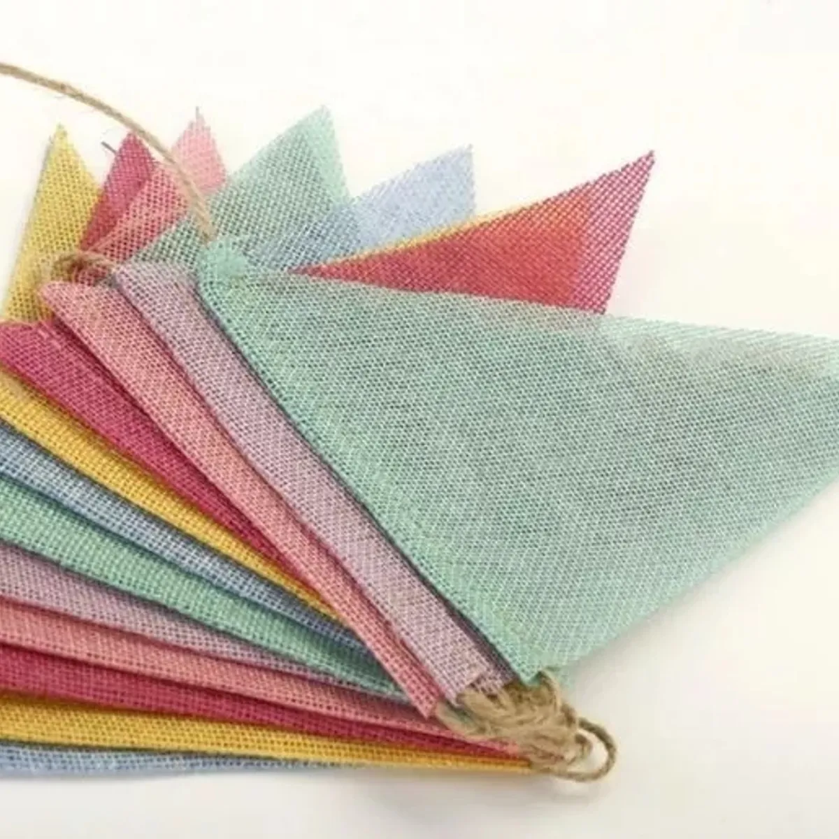 KUANGYE - Set De 2 Banderines Tipo Lino Patio Color Decoración Boda