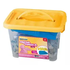 ADETEC - Arena Mágica 1kg Con 10 Moldes Y Bandeja Color Rosado