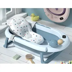 CHITINES - Bañera Plegable Bebés Incluye Termométro cojín Gris