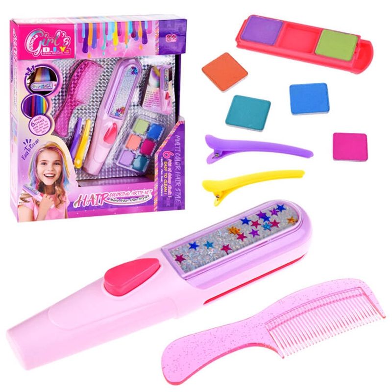 GENERICO - Set Pintura para Pelo Niña 6 Colores Temporales