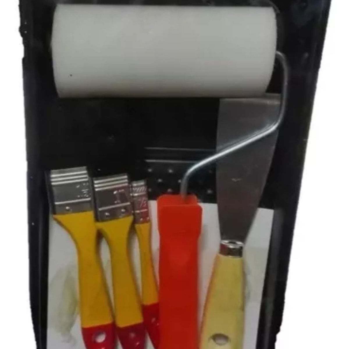 OEM - Kit Para Pintar 1 Bandeja + 3 Brochas + 1 Rodillo + Espátula
