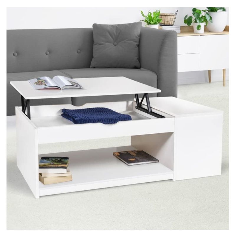 HOMER DESIGN - Mesa De Centro Elevable Para Living 100x60x45cm Norteamericana