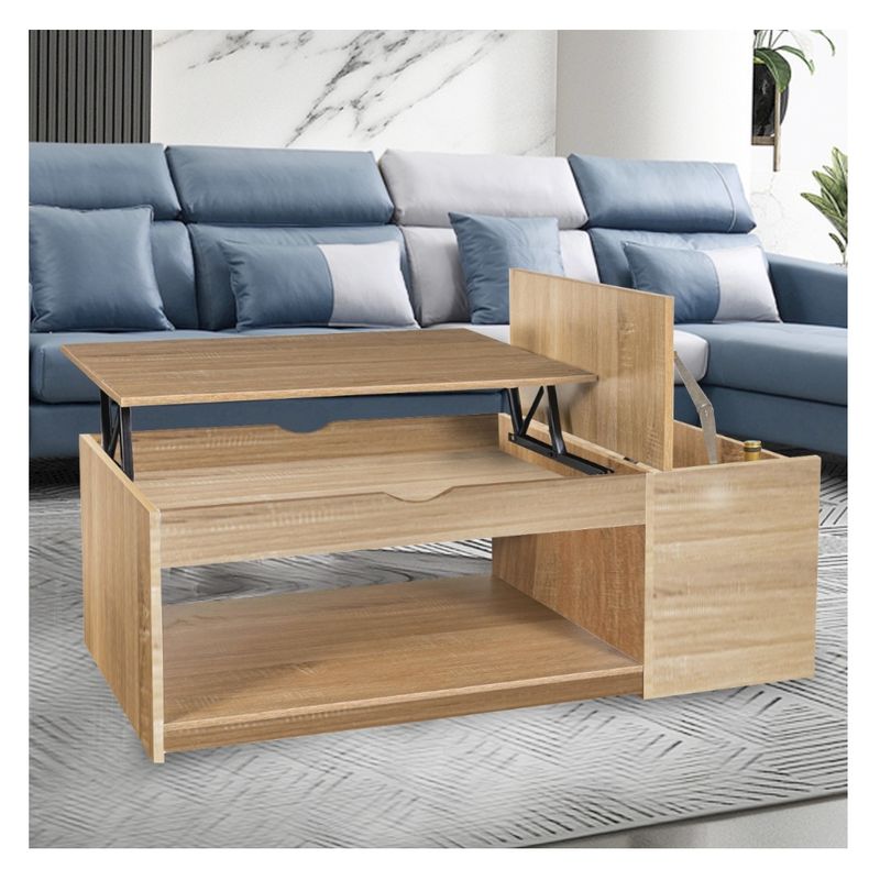 HOMER DESIGN - Mesa De Centro Elevable Para Living 100x60x45cm Norteamericana