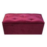 Baul Botone XL Burdeo Felpa 105X40X50X40 Rimar