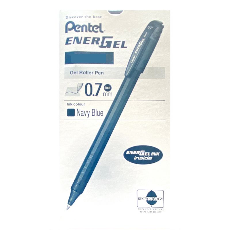 PENTEL - Roller  Lapiz Gel Pentel Makkuro 0,7mm Navy B - 12uni