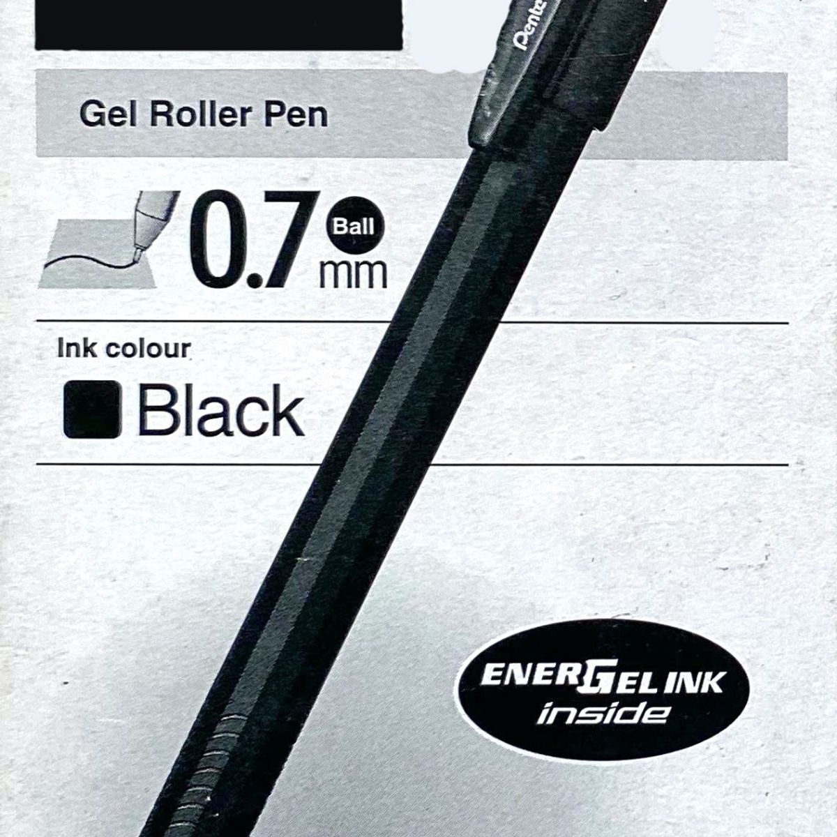 PENTEL - Roller  Lapiz Gel Pentel Makkuro 0,7mm Negro - 12uni