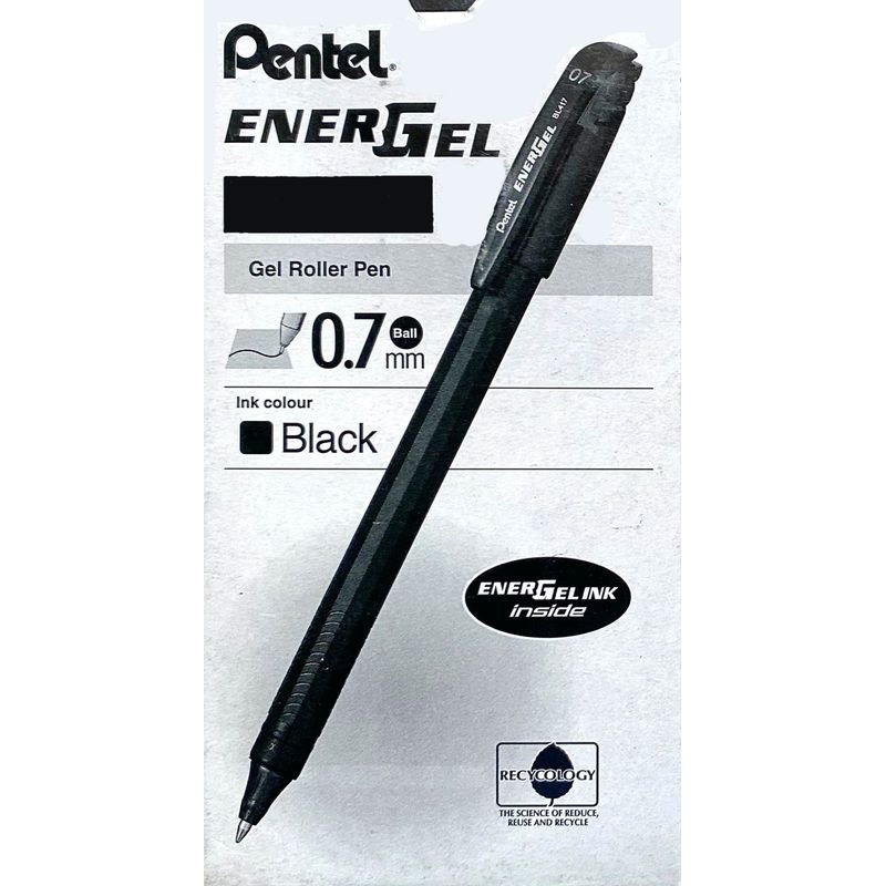 PENTEL - Roller  Lapiz Gel Pentel Makkuro 0,7mm Negro - 12uni