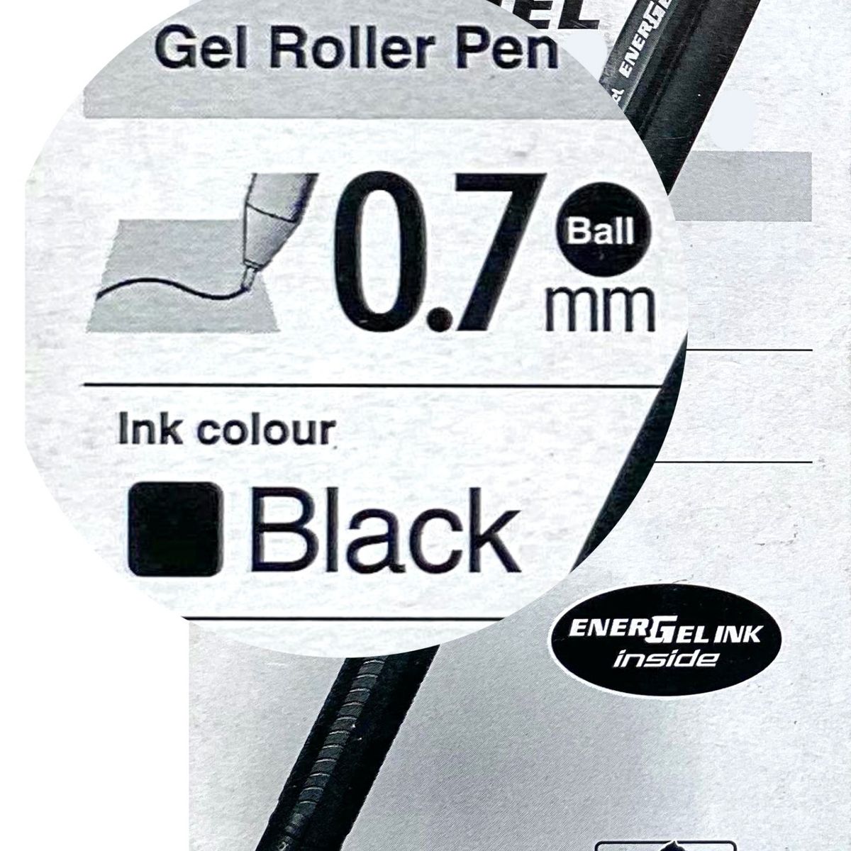 PENTEL - Roller  Lapiz Gel Pentel Makkuro 0,7mm Negro - 12uni