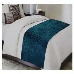 COMPRAPO - Piecera REVERSIBLE Verde Petróleo Tipo Piel King o 2 Pzas. 210x95 Cm
