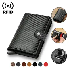 GENERICO - Tarjetero billetera minimalista porta tarjetas negro 0066NE