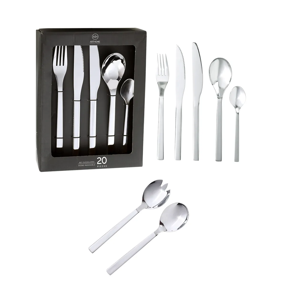 ARTHOME - Set Cuchilleria Arthome 22 Piezas Acero Inoxidable CUC06
