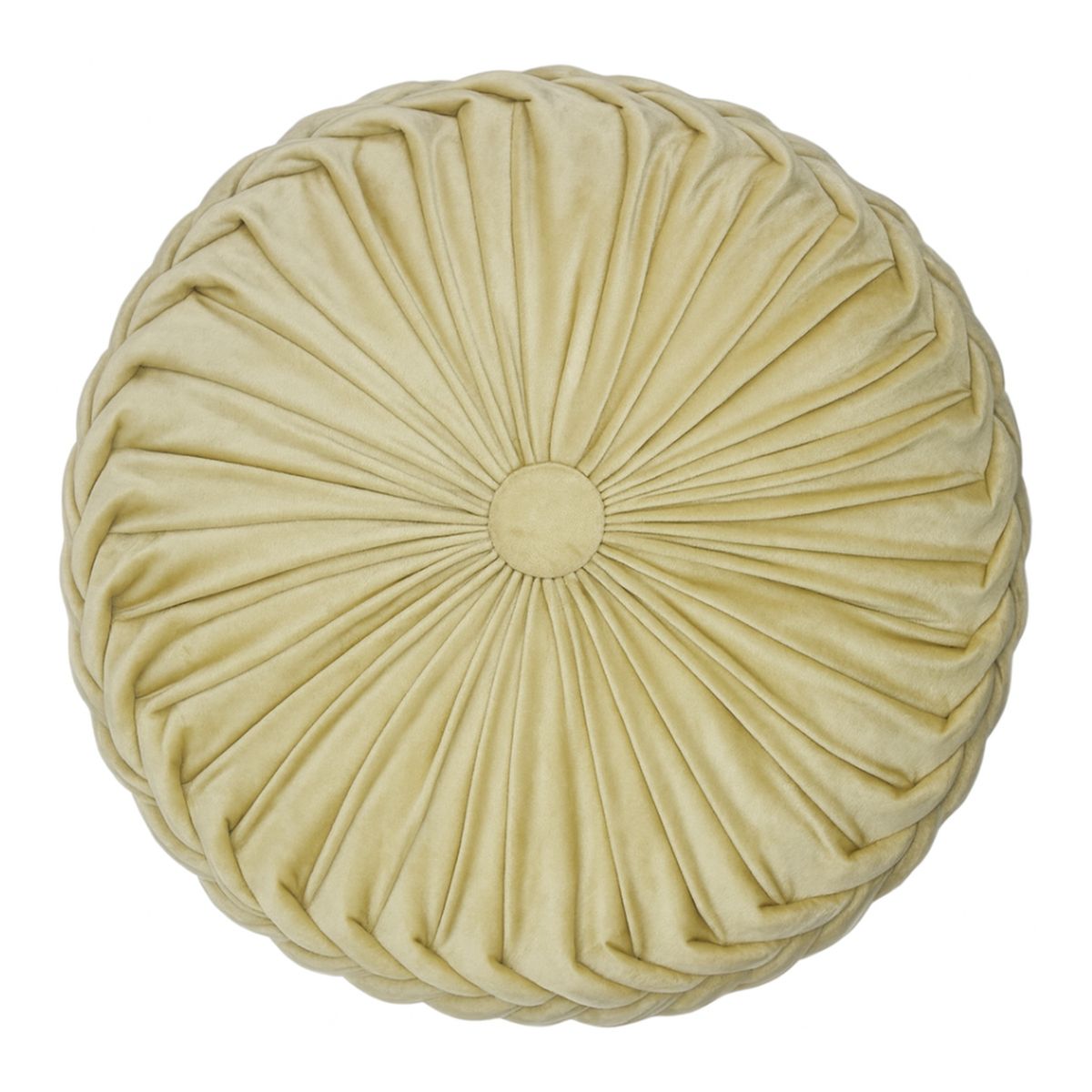 GENERICO - Cojín De Terciopelo Redondo Para Sillón Tela Velvet - Beige