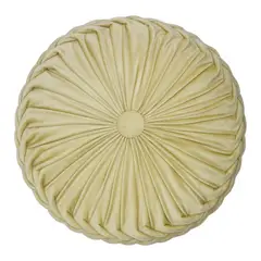 GENERICO - Cojín De Terciopelo Redondo Para Sillón Tela Velvet - Beige