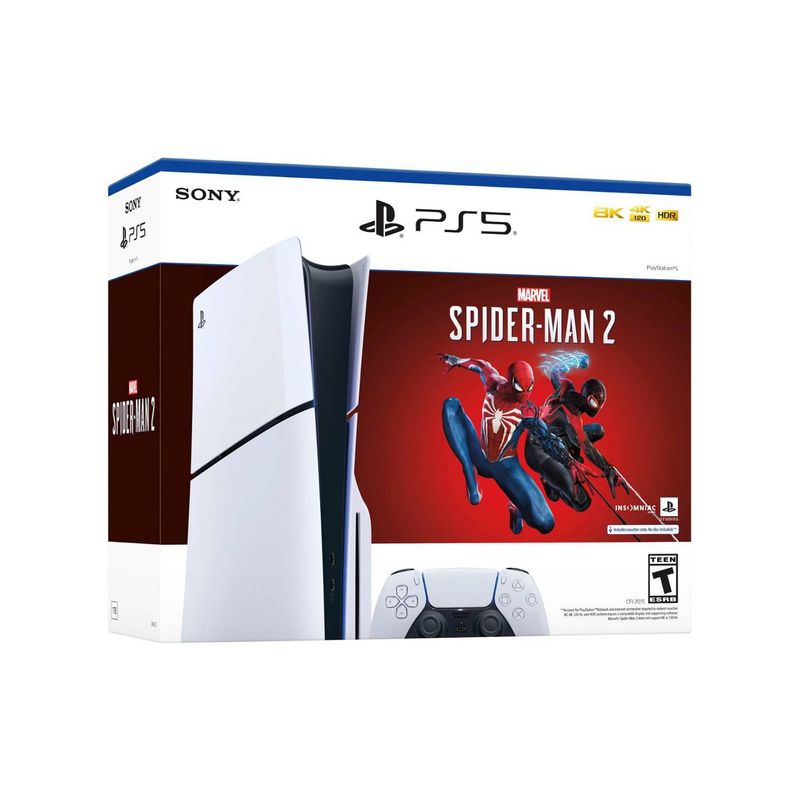 SONY - Consola Sony PS5 PlayStation 5 Slim (Edición Disco) Spider-Man 2