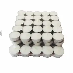 GENERICO - Velas De Noche Blancas 50 Unidades Con 50 Latas Hornillo