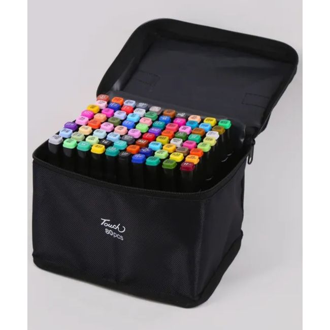 GENERICO - Set De 80 Rotuladores Marcadores Plumones Doble Punta