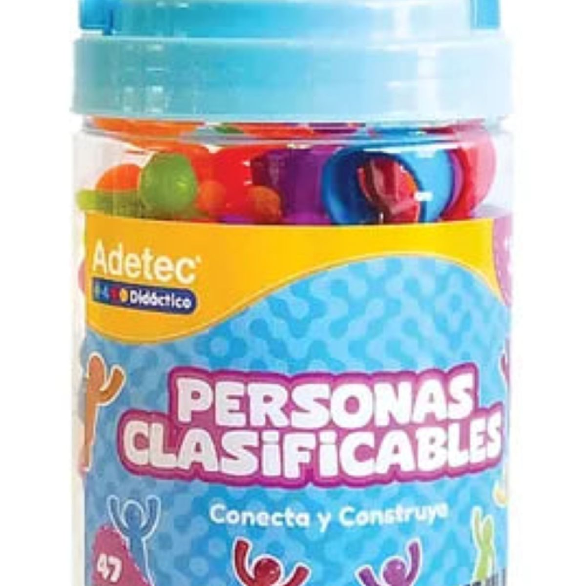 ADETEC - Personas Clasificables Con Pinzas 47 Piezas Didácticas