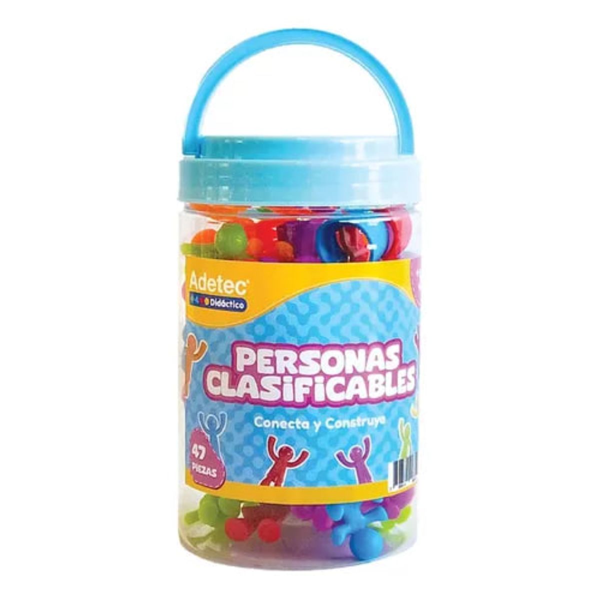 ADETEC - Personas Clasificables Con Pinzas 47 Piezas Didácticas