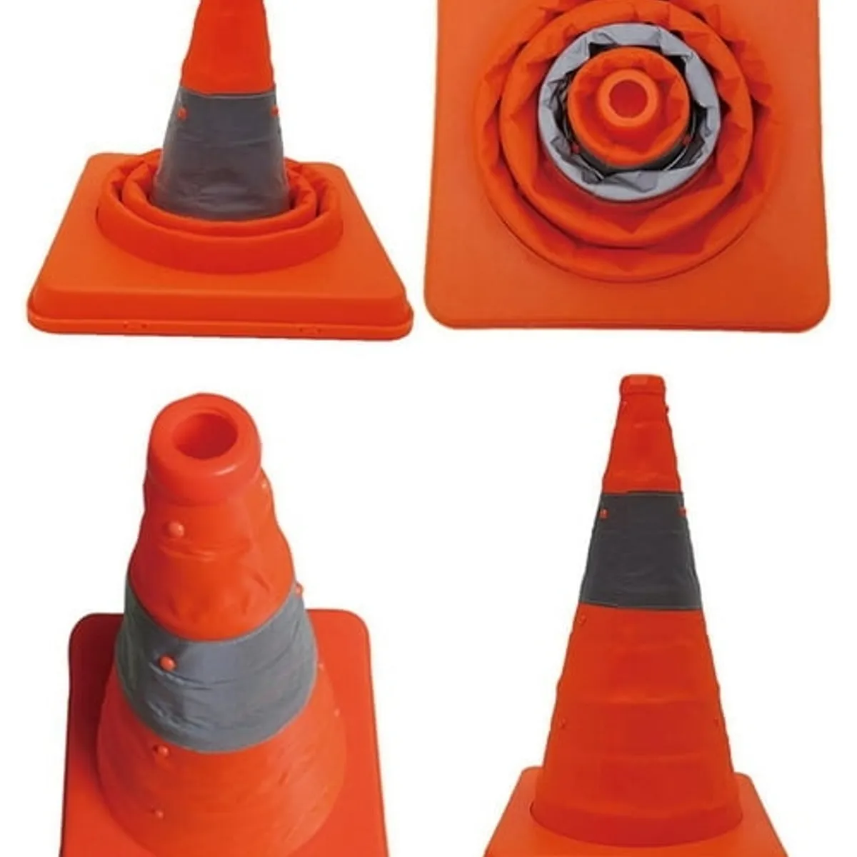 GENERICO - X2 Cono De Emergencia Retráctil Reflectante Portátil 40cm