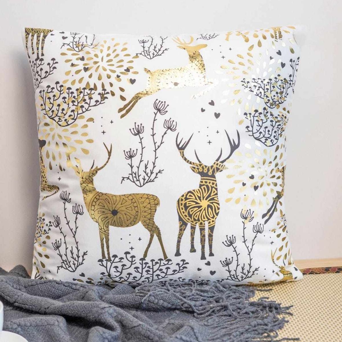 GENERICO - Fundas de Navidad pack 4 Surtidas terciopelo - Blanco