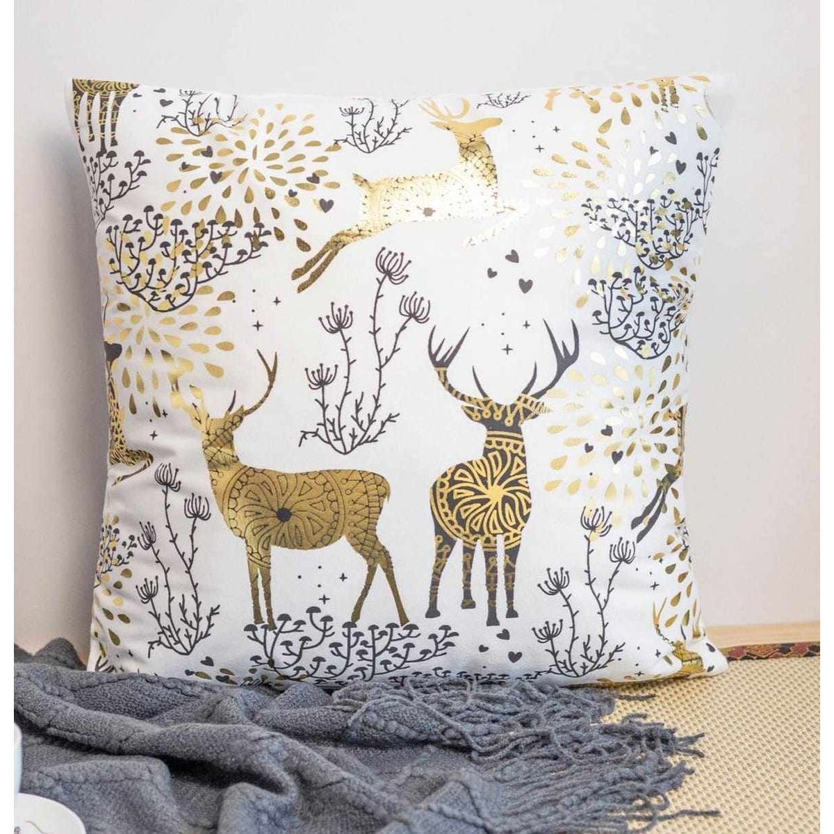 GENERICO - Fundas de Navidad pack 4 Surtidas terciopelo - Blanco