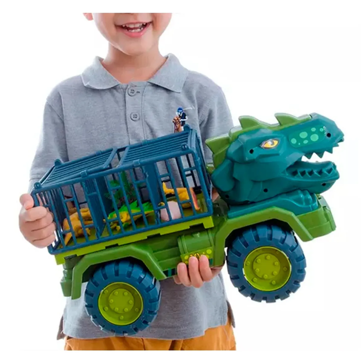 GENERICO - Camion de Dinosaurios Auto Grande de Juguete para niños set 6 piezas