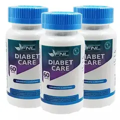 FNL - Diabet Care 3 Frascos 180 Caps 3x60. Glucosa Azucar