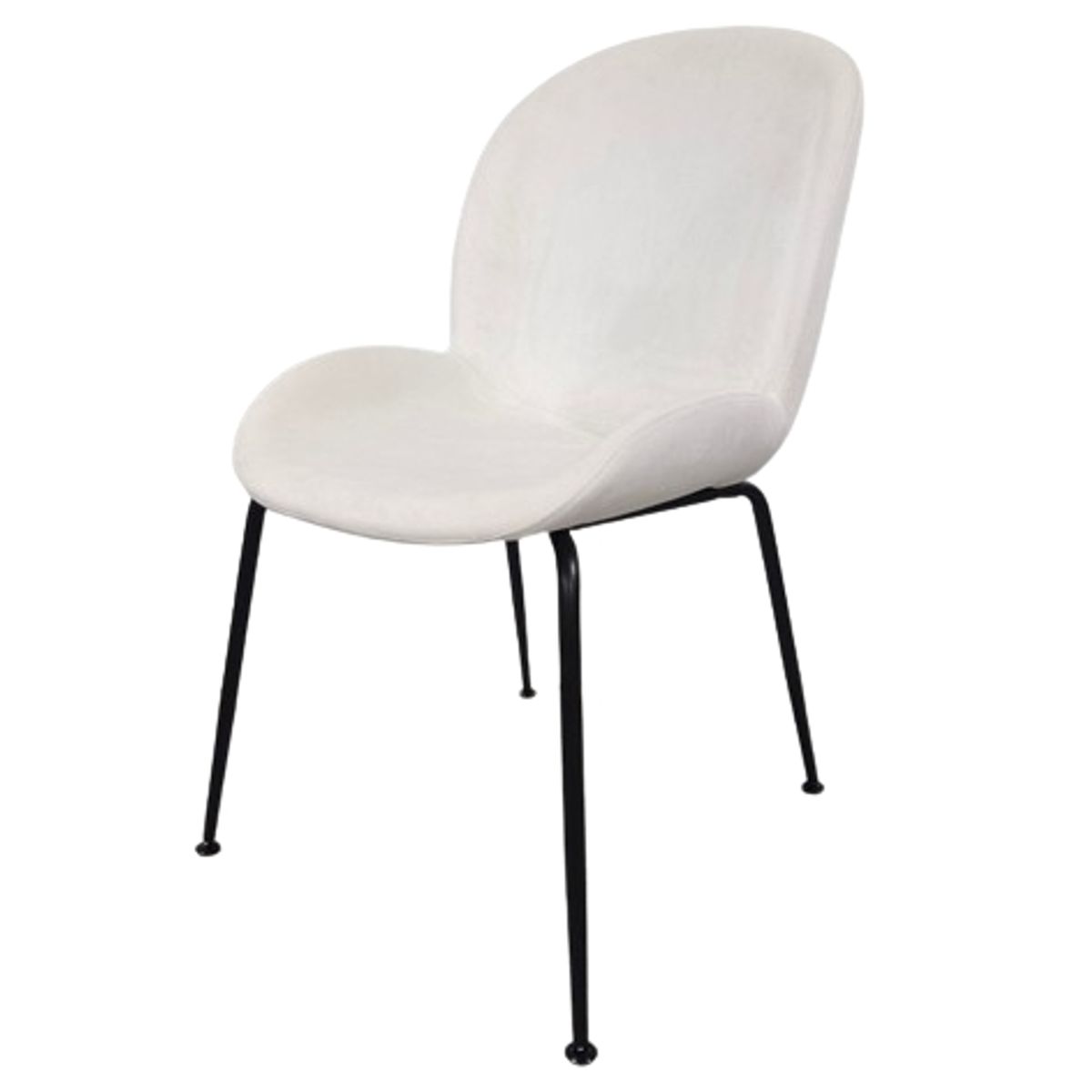 VELVET - Pack de 4 Sillas Berta Velvet Beige Para Comedor Con Patas Negras