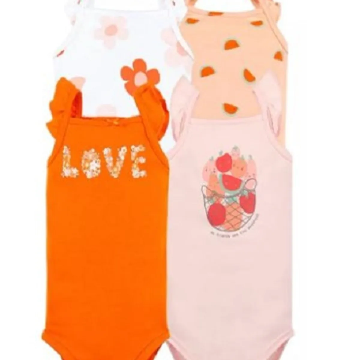 TEDMIMAK - set  4 bodys bebe sin manga