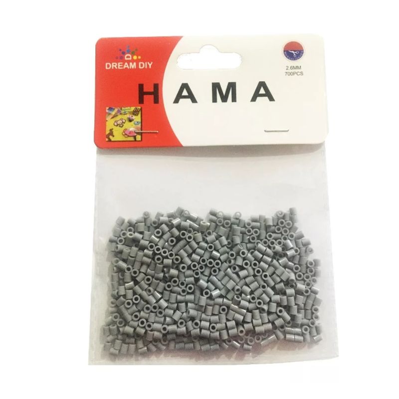 GENERICO - Mostacillas Planchables Hama 2.6 Mm, 700 Beads, gris