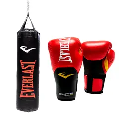 EVERLAST - Kit de Boxeo Rojo 14oz
