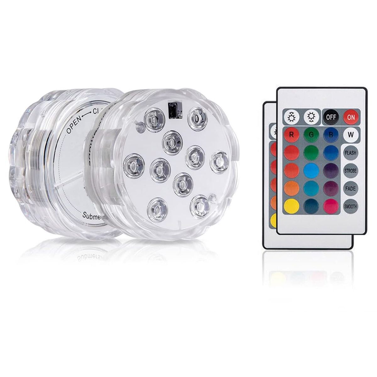 COREJOY - Foco Luz Led Para Piscina IP68 RGB Control Sumergible 2 pieza