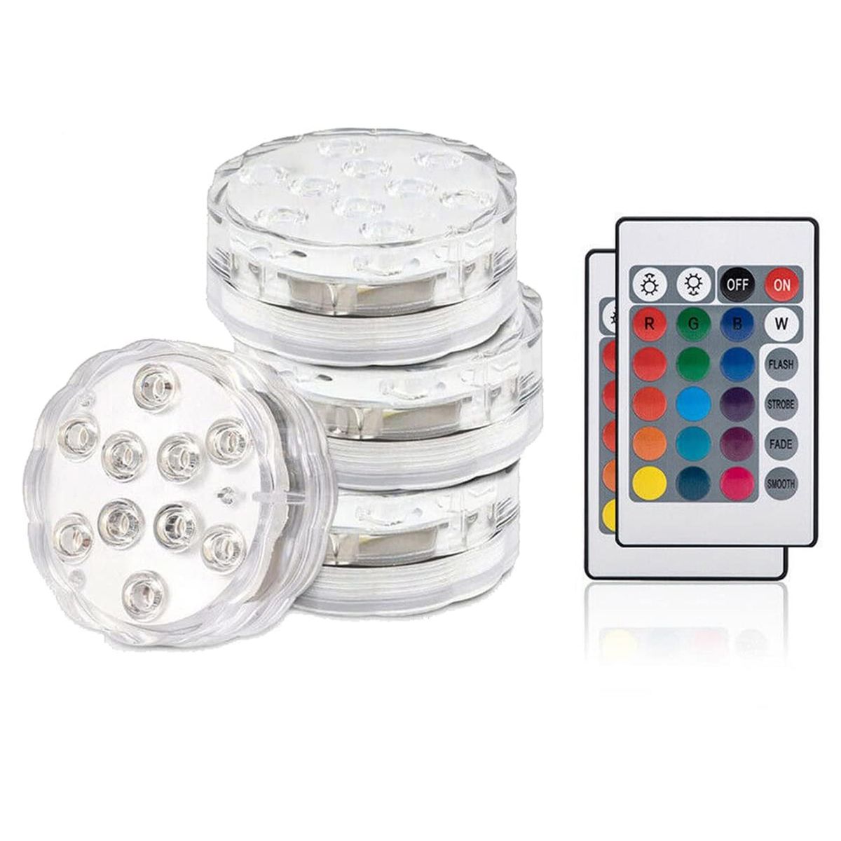 COREJOY - Foco Luz Led Para Piscina IP68 RGB Control Sumergible 4 pieza