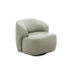AMUV - POLTRONA CUERO CHANDON GIRATORIA OFF WHITE 80