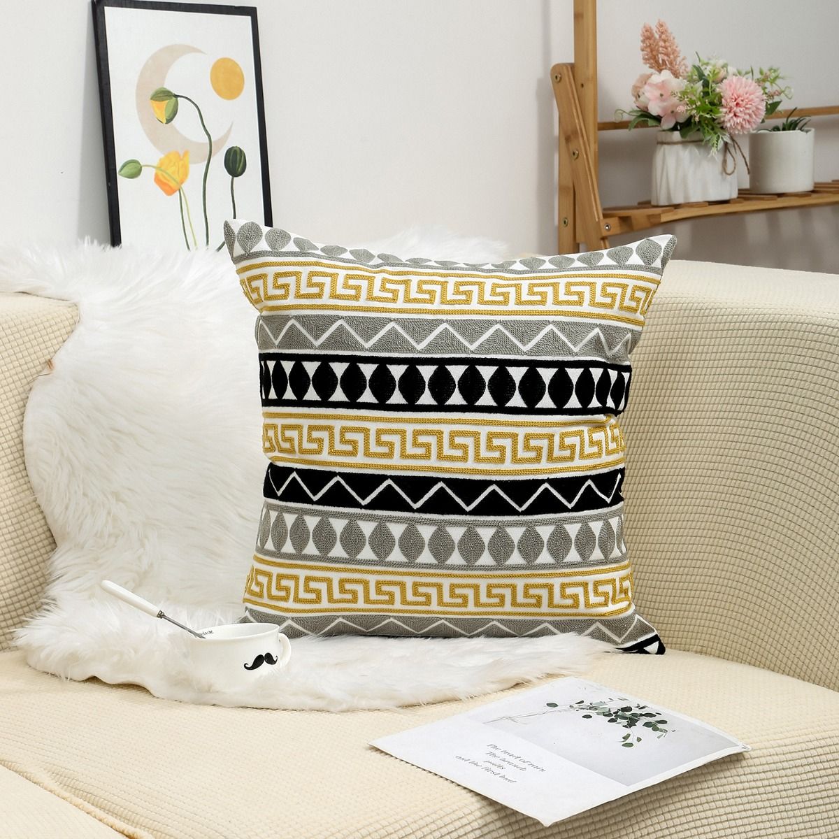 GENERICO - Funda De Cojin Decorativa Hermosos Bordado 20