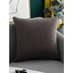GENERICO - Funda Decorativa De Cojin Modelo Plush Trenzado Gris