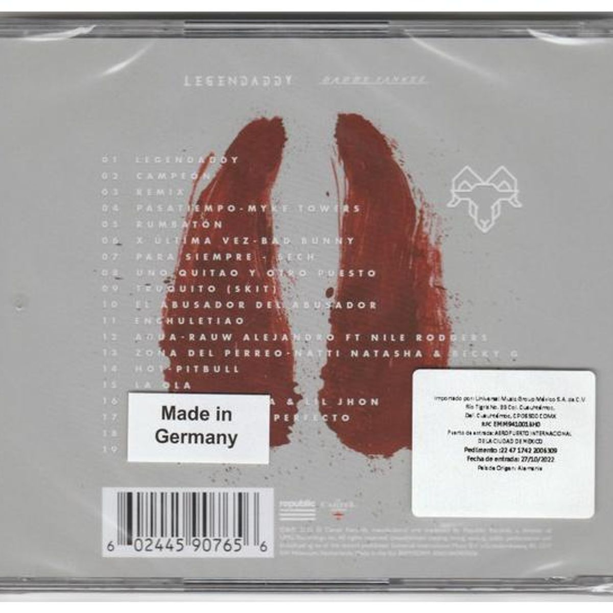 HITWAY MUSIC - DADDY YANKEE - LEGENDADDY - CD HITWAY MUSIC