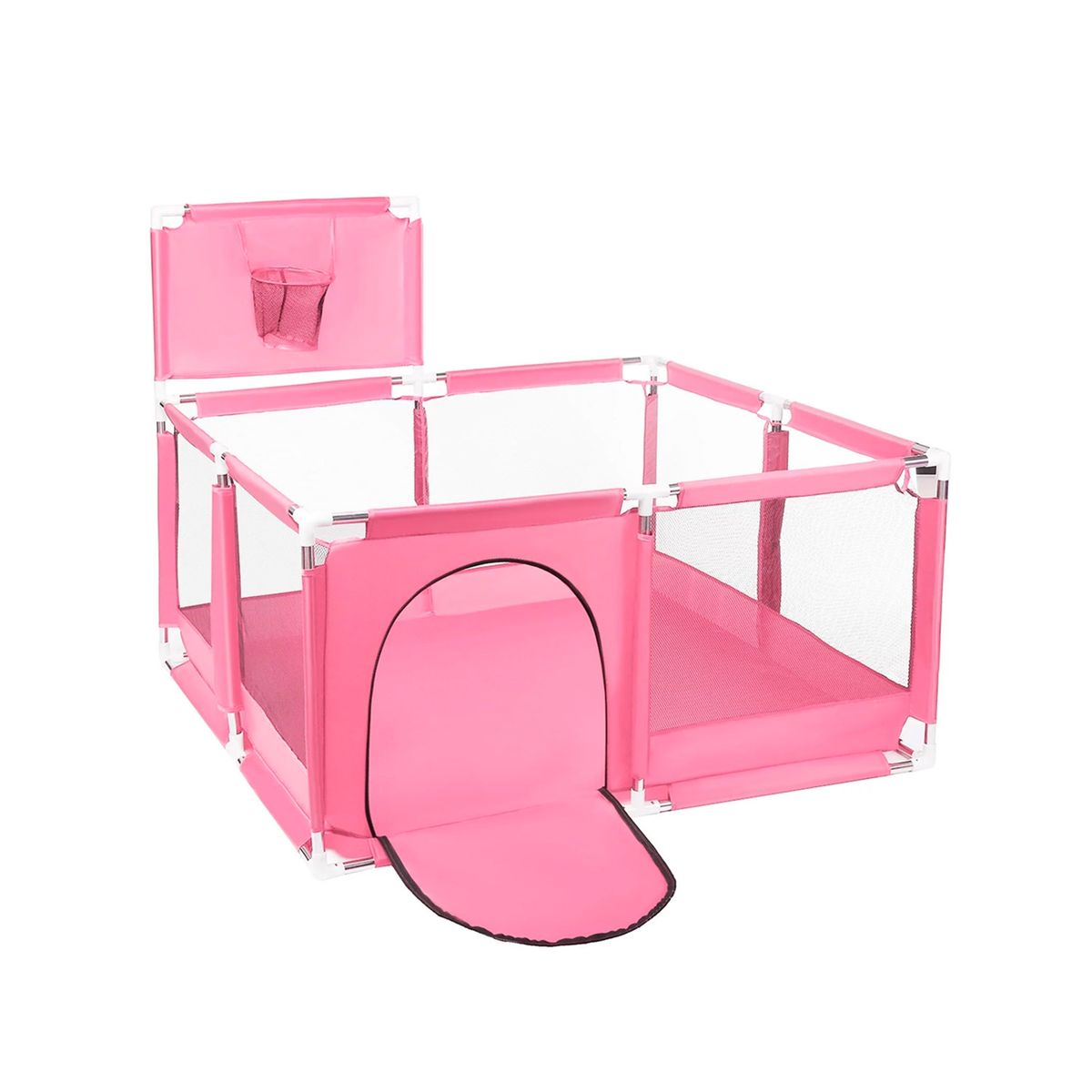 MUNDO ONLINE - Corral de Seguridad Bebe Con Aro 126x126 Cm Rosado